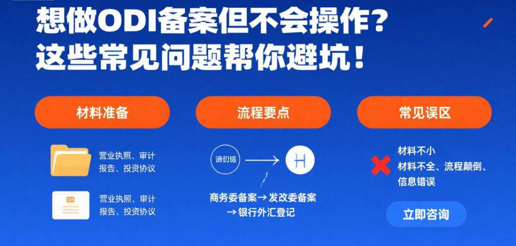 想做ODI备案但不会操作？这些常见问题帮你避坑！