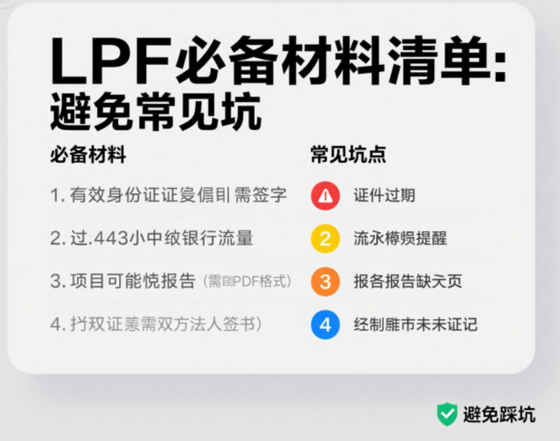 设立LPF必备材料清单：避免常见坑