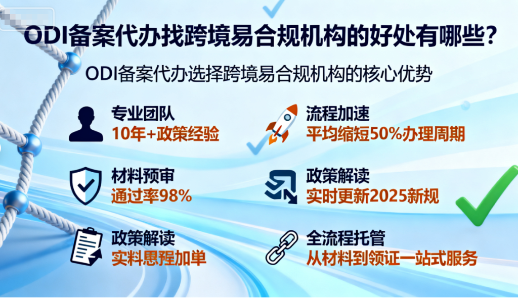 ODI备案代办找跨境易合规机构的好处有哪些？