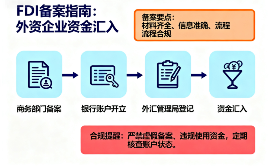 FDI备案指南：外资企业资金汇入
