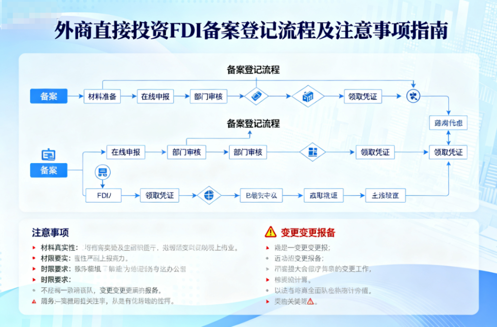 外商直接投资FDI备案登记流程及注意事项指南