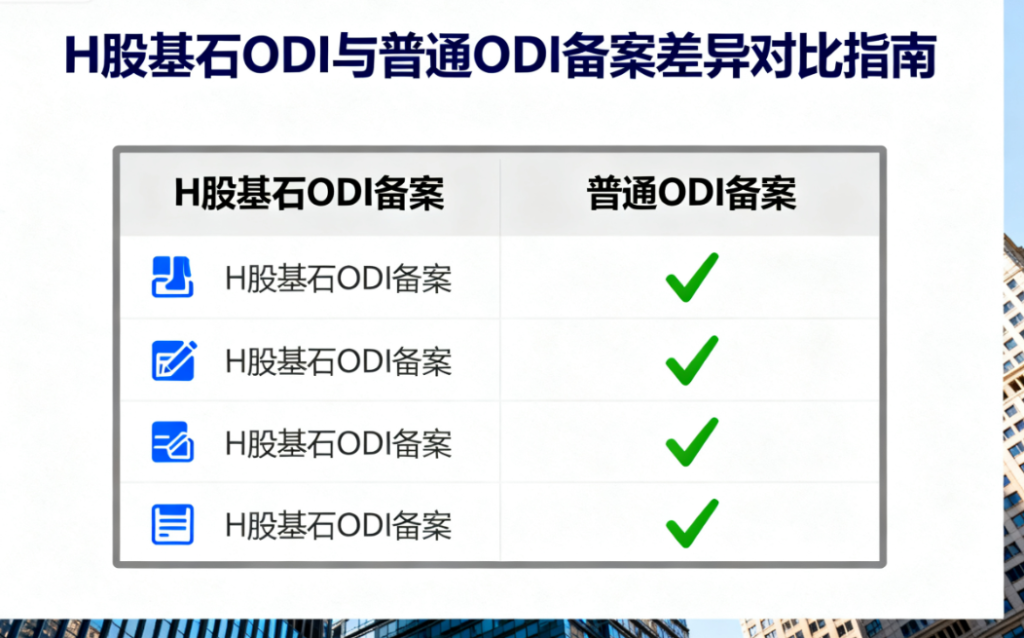 H股基石ODI与普通ODI备案方面有哪些差异