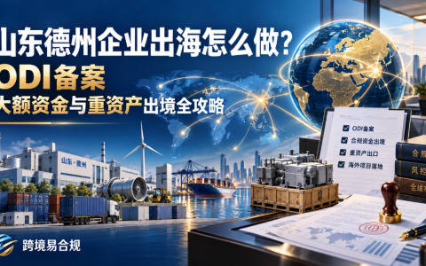 山东德州企业出海怎么做ODI备案？大额资金与重资产出境全攻略-跨境易合规
